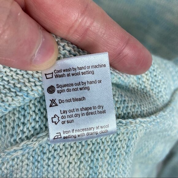 Urban Outfitters Martin Juan Cotton Heathered Teal Green Sweater‎ Size Medium - Picture 8 of 10